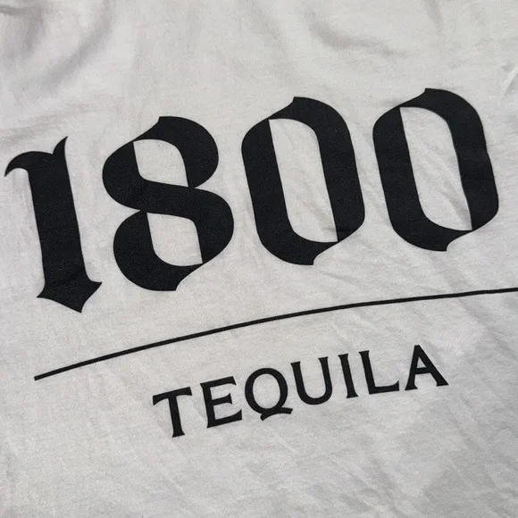 1800 tequila white black T-shirt shortsleeve sizes 2 adult Large, 1 adult medium - Picture 6 of 7